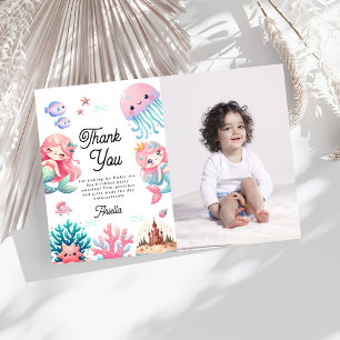 Carte De Remerciements Photo sous le parti Anniversaire de enfant des sir