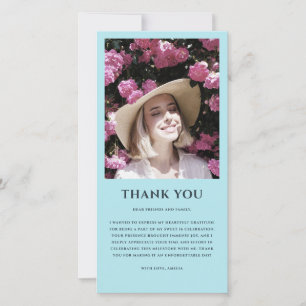 Carte De Remerciements Photo Sweet 16 Pastel Blue Anniversaire