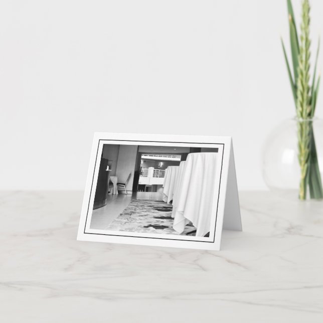 Carte De Remerciements Photo 'Tables en attente' (Devant)
