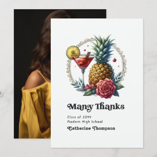 Carte De Remerciements Photo Tropical Graduation