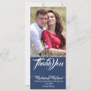 Carte de remerciements photo Twin Flame