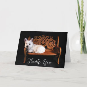 Carte de remerciements photo Westie Puppy