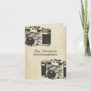 Carte de remerciements photographe retro Vintage