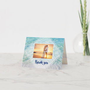 Carte De Remerciements Photographie Élégante Plage tropicale Destination 