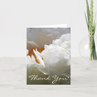 Carte De Remerciements Photographie florale de White Peony Remerciement C