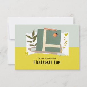 Carte De Remerciements Pickleball