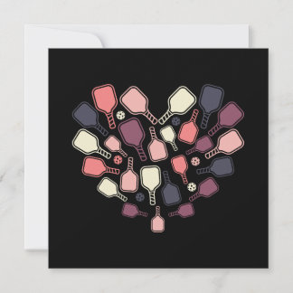 Carte De Remerciements Pickleball Paddles Heart