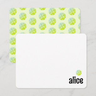 Carte De Remerciements Pickleball Party Pickleice Jus personnalisé vert