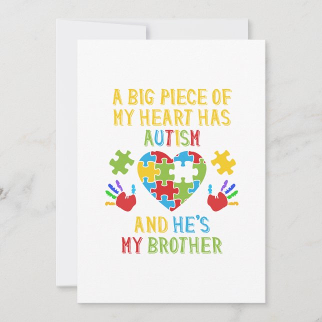 Carte De Remerciements Pièce De Mon Frère Du Coeur (Devant)
