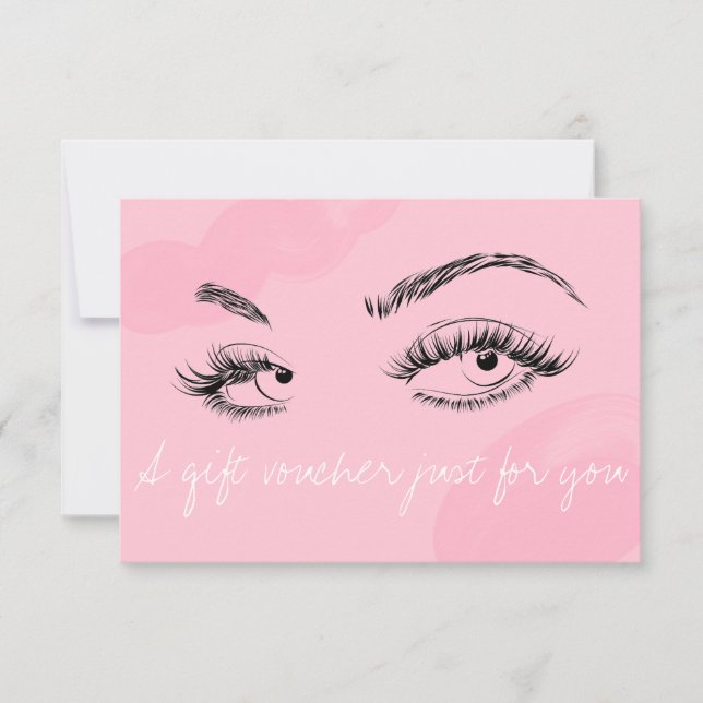 Carte De Remerciements Pièces de maquillage Brochures Pièce cadeau rose (Devant)