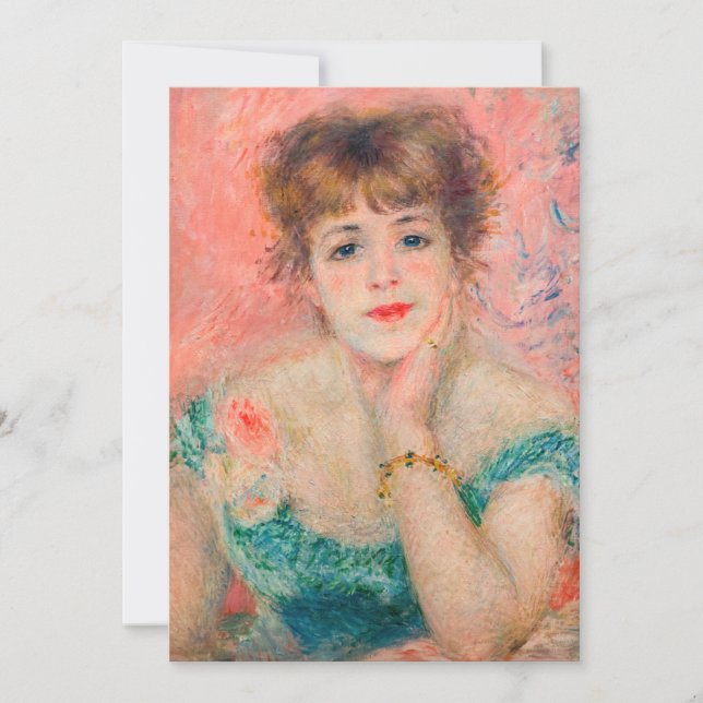 Carte De Remerciements Pierre-Auguste Renoir - Actrice Jeanne Samary (Devant)