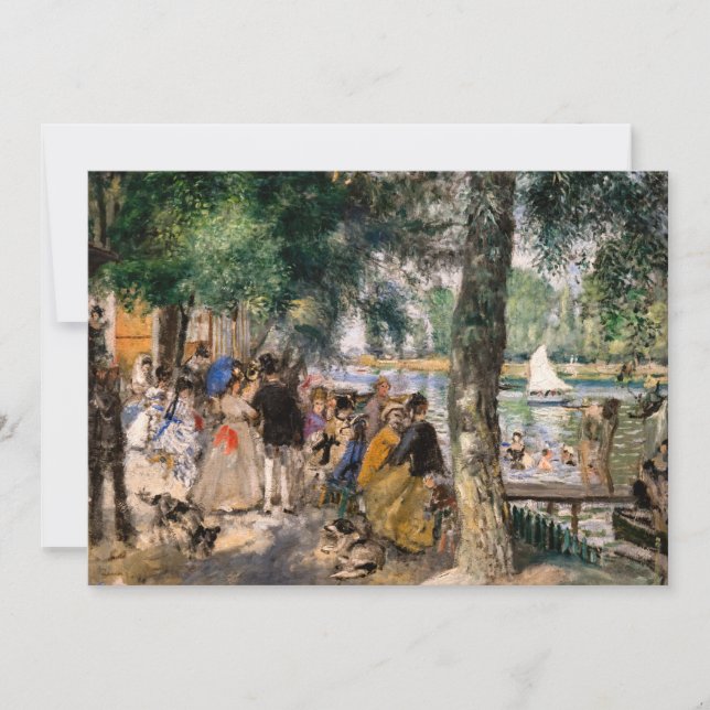 Carte De Remerciements Pierre-Auguste Renoir - Baignade sur la Seine (Devant)