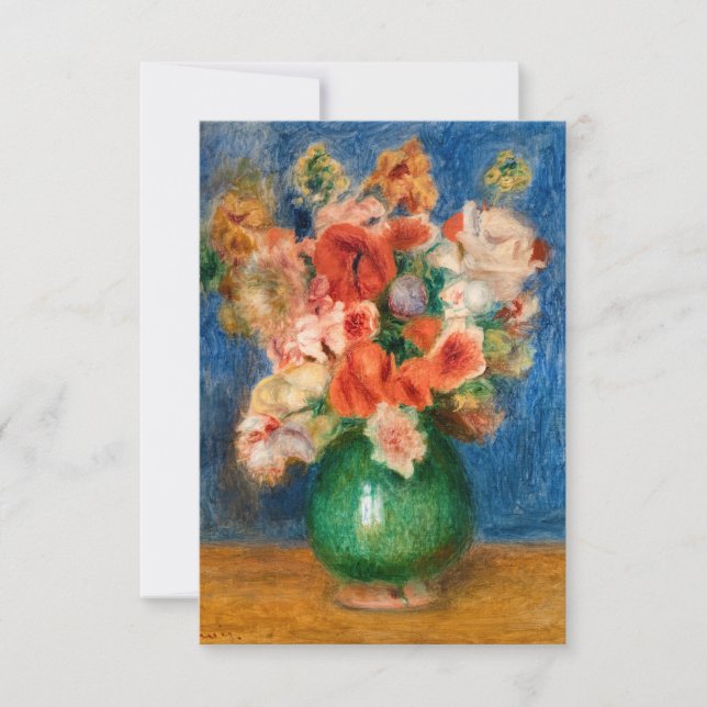 Carte De Remerciements Pierre-Auguste Renoir - Bouquet (Devant)