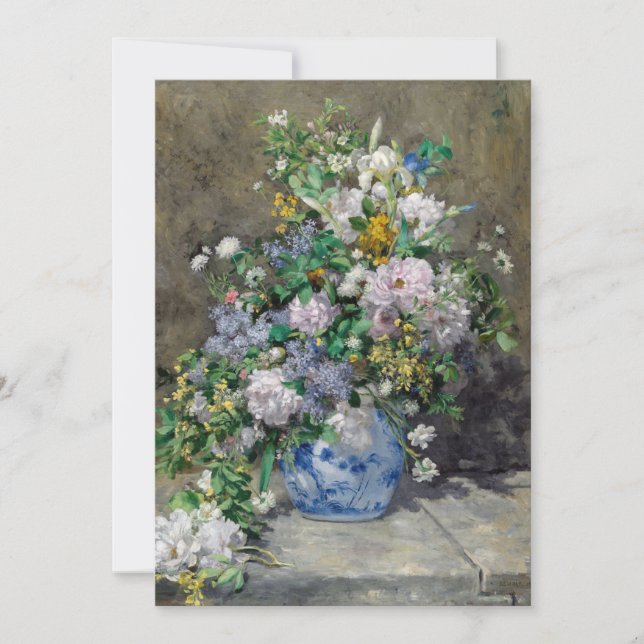 Carte De Remerciements Pierre-Auguste Renoir - Bouquet de printemps (Devant)