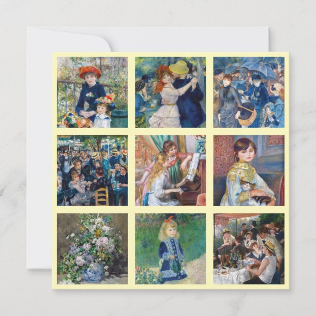 Carte De Remerciements Pierre-Auguste Renoir - Chefs-d'oeuvre Grille Coll (Devant)