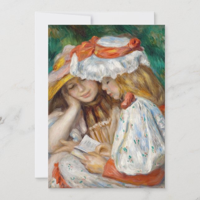 Carte De Remerciements Pierre-Auguste Renoir - Deux Filles Lecture (Devant)