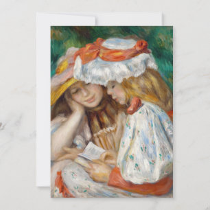 Carte De Remerciements Pierre-Auguste Renoir - Deux filles lisant