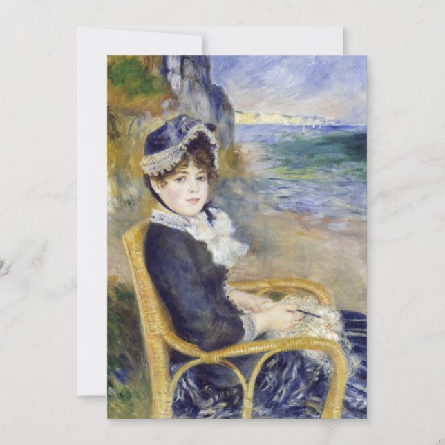 Carte De Remerciements Pierre-Auguste Renoir - En bord de mer (Devant)