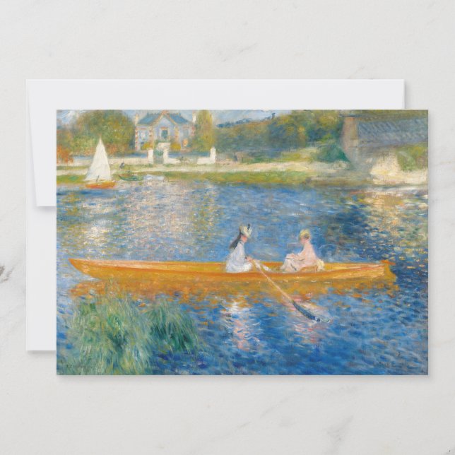 Carte De Remerciements Pierre-Auguste Renoir - Le Skiff (Devant)