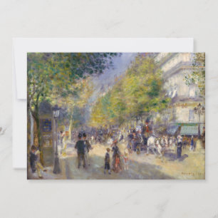 Carte De Remerciements Pierre-Auguste Renoir - Paris, Grands Boulevards