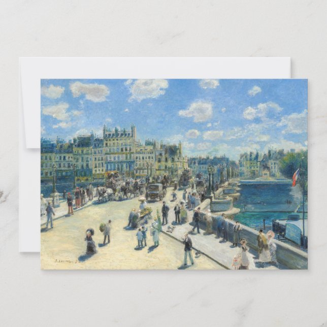 Carte De Remerciements Pierre-Auguste Renoir - Paris, Pont-Neuf (Devant)