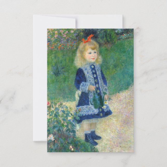 Carte De Remerciements Pierre-Auguste Renoir - Une fille avec une canne d (Devant)