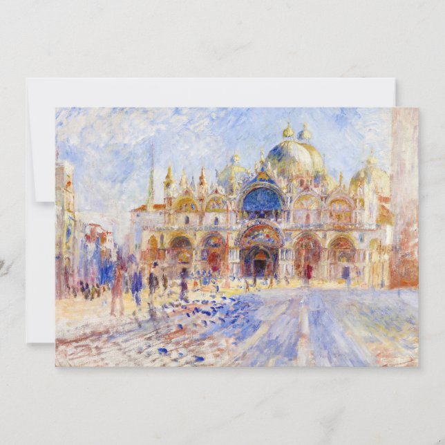 Carte De Remerciements Pierre-Auguste Renoir - Venise, Piazza San Marco (Devant)