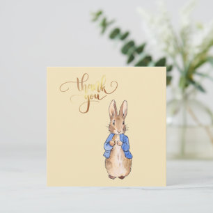 Carte De Remerciements Pierre le lapin Texte "Merci"