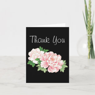 Carte De Remerciements Pies roses Japonais Floral Kimono