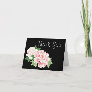 Carte De Remerciements Pies roses Japonais Floral Kimono