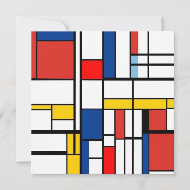 Carte De Remerciements Piet Mondrian (Devant)