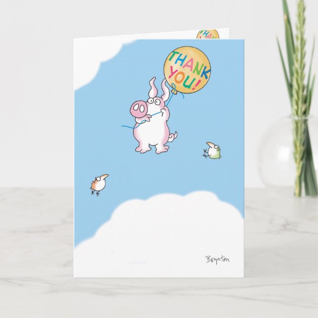 CARTE DE REMERCIEMENTS PIGGY ALOFT (Devant)