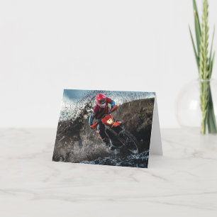 Carte De Remerciements Pilote de vélo droit jetez l'oreiller