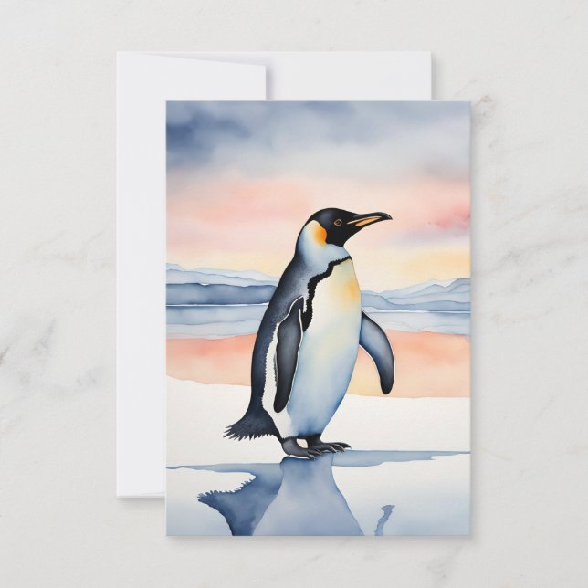 Carte De Remerciements Pingouin (Devant)