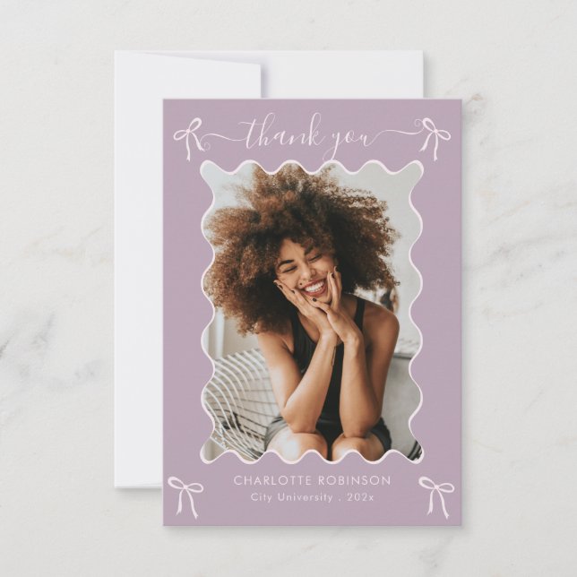 Carte De Remerciements Pink Bow (Devant)