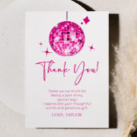 Pink Disco Ball Let's Disco Anniversaire