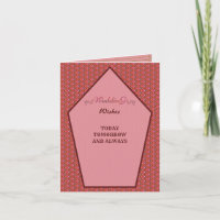 Pink Pattren Mariage Salutations de souhaits de fé