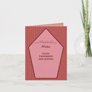 Carte De Remerciements Pink Pattren Mariage Salutations de souhaits de fé