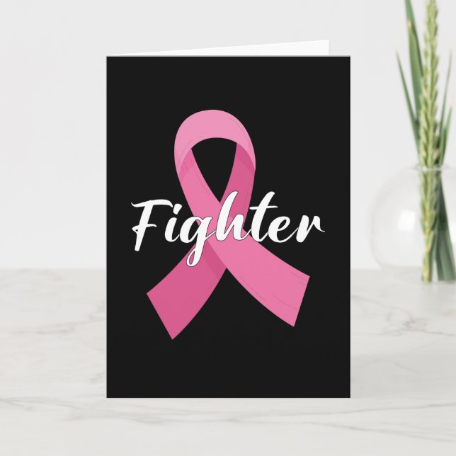Carte De Remerciements Pink Ribbon Cancer Sensibilisation Lutte contre le (Devant)