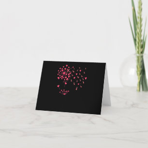 Carte De Remerciements Pink Ribbon Flower Dandelion Cancer du sein Reconn