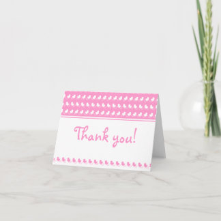 Carte De Remerciements pink thank you card