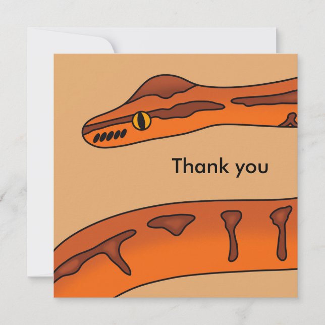 Carte De Remerciements Pinstripe Ball Python (Devant)
