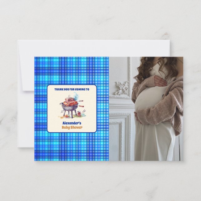 Carte De Remerciements Pique-nique Baby shower Q pour bébé (Devant)