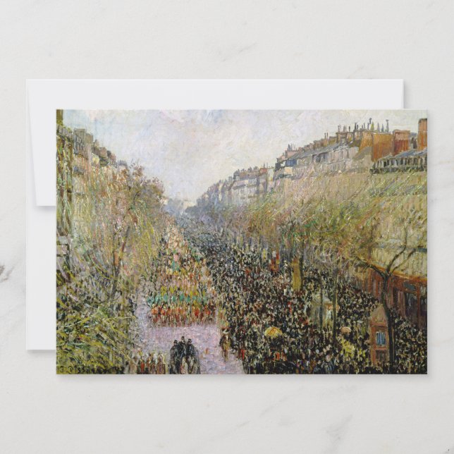 Carte De Remerciements Pissarro - Boulevard Montmartre, Mardi Gras (Devant)