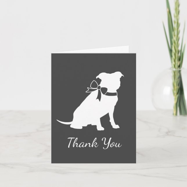 Carte De Remerciements Pit Bull Chien Baby shower Genre Neutre Pitbull (Devant)