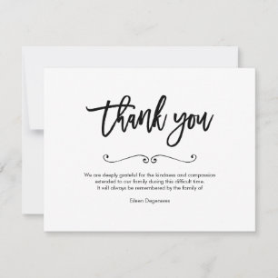 Carte De Remerciements PixDezines Bereavement Merci, après funérailles