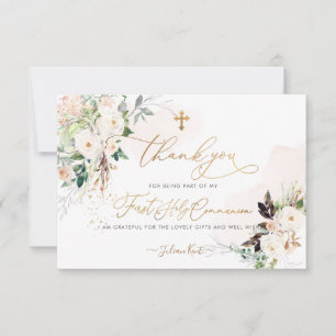 Carte De Remerciements PixDezines H2 Blush Roses
