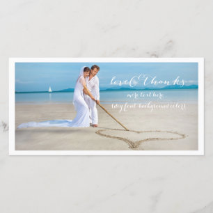 Carte De Remerciements PixDezines mariage photo DO-IT-YOURSELF police de 