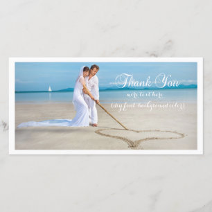 Carte De Remerciements PixDezines mariage photo DO-IT-YOURSELF police de 