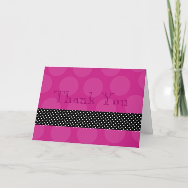 Carte De Remerciements PixDezines Pois Honeysuckley | do-it-yourself Merc (Devant)